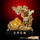 供應天涯草TJM-05迎財聚福[筆筒]沙金工藝品批發，禮品批發，筆筒
