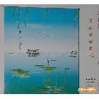 供應手動卷簾（山水字畫卷簾）化纖面料手動卷簾批發