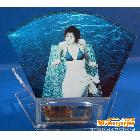水晶彩像扇形音樂盒/八音盒/結(jié)婚/情人/生日禮品/個(gè)性定制批發(fā)