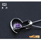 C005664AA925銀吊墜 彩寶代理 加盟 批發 天然紫水晶項鏈女士飾品