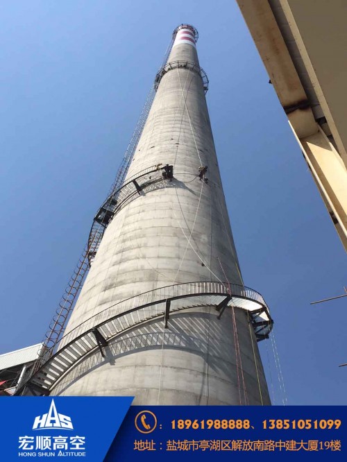 云南紅河電廠煙囪平臺刷油漆怎么樣√